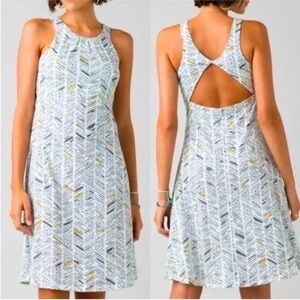 PrAna Skypath Sundress Active Dress Built in Bra Open Back Medium